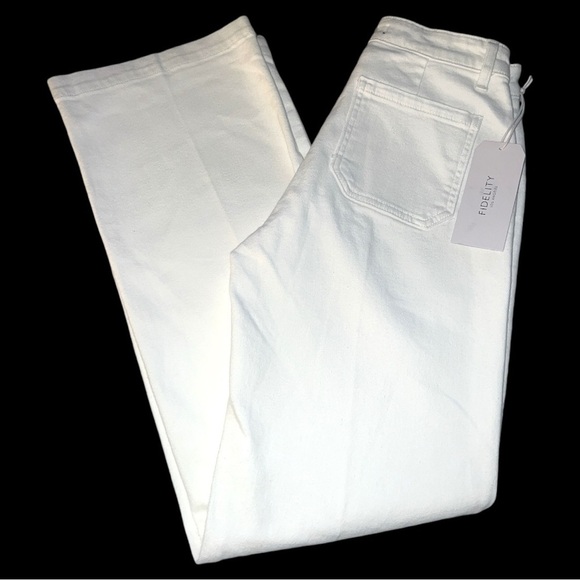 Fidelity Denim JONI REGAL WHITE Jeans/ Utility Pants | NEW/NWT!!! 💜👖💜👖 - Picture 6 of 11